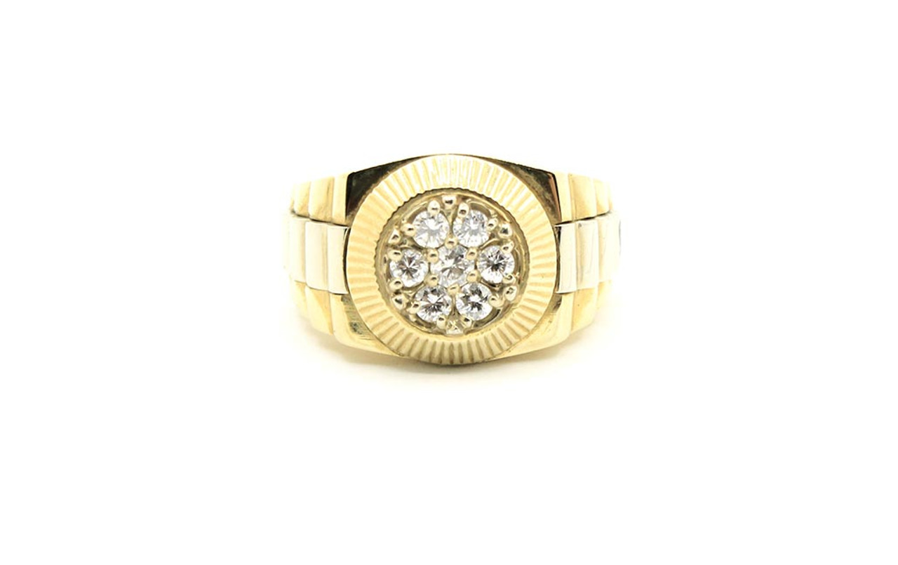 Mens Onyx and Diamond Ring in 14K Yellow Gold. – SOLITAIRE JEWELERS