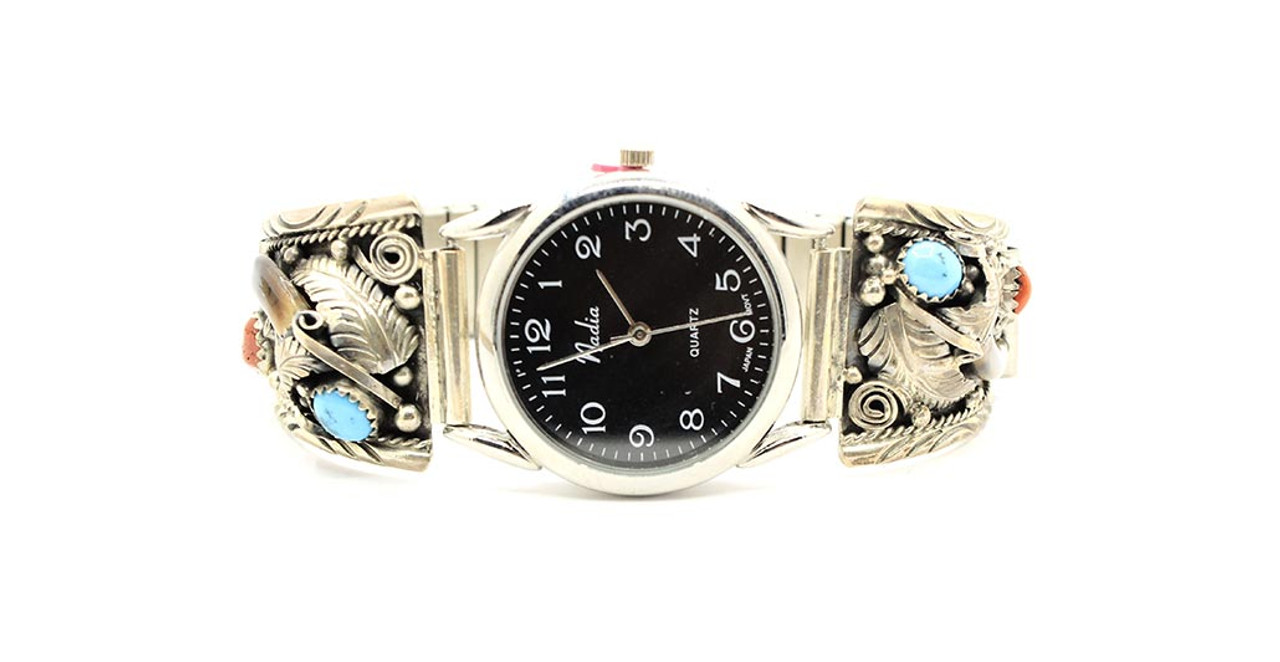 Sterling Silver Bear Claw Watch Band 072424- Navajo- Hopi