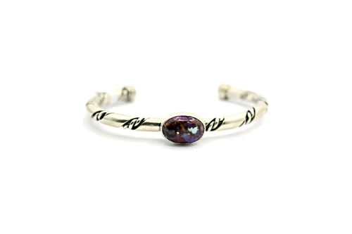 Sterling Silver Mojave Purple Turquoise Cuff Bracelet