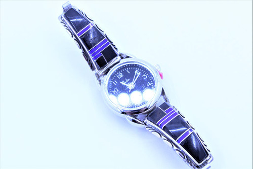 Sterling Silver Multi-Color Watch Band SS16247 Sterling Silver Multi-Color Watch Band SS16247