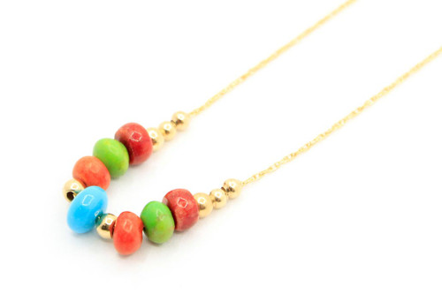 14K Gold Multi-Color Necklace 42520