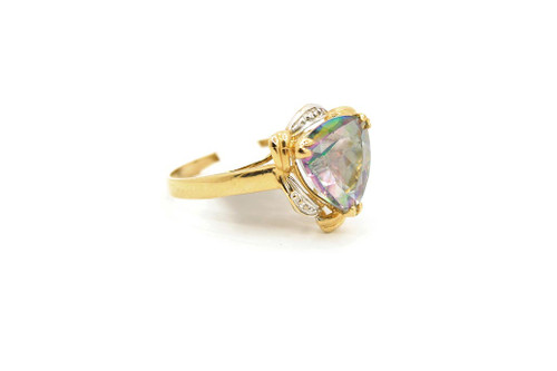 White Gold Mystic Topaz Ring with Diamonds – Nasselquist Jewellers