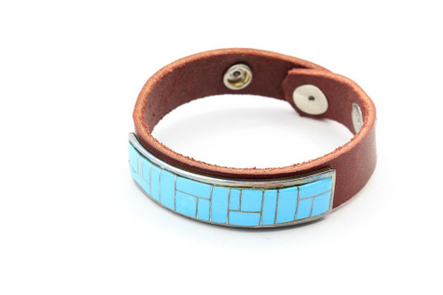 Turquoise & Leather Bracelet 52020