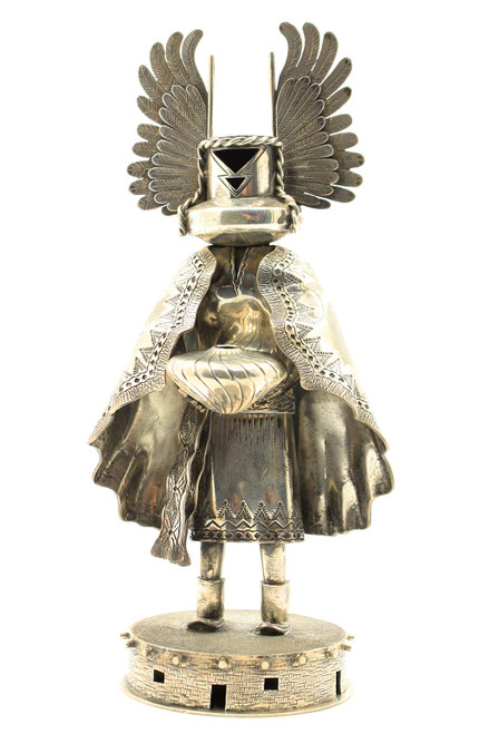 Sterling Silver Crow Mother Kachina by Henry Yazzi 72720- silver