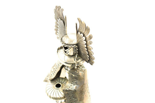 Sterling Silver Crow Mother Kachina by Henry Yazzi 72720- silver
