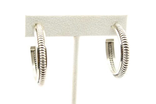 Silver Rope Hoop Earring 080320 Silver Rope Hoop Earring 080320