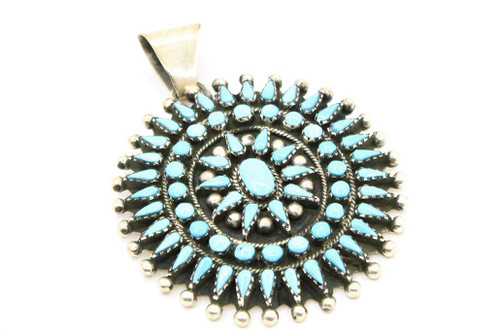 Zuni Needle Point Pendant 080520- silver star jewelry