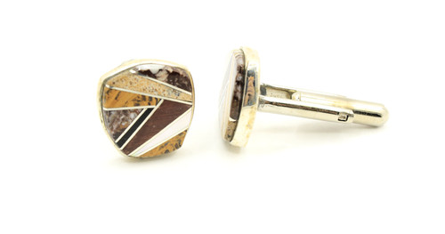 Tiger Eye Inlay Cuff Links 081720