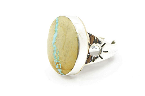 Round Boulder Turquoise Ring 090520