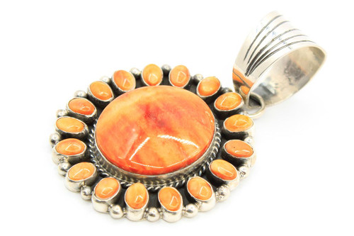 Orange Oyster Shell Cluster Pendant 090620 Orange Oyster Shell Cluster Pendant 090620