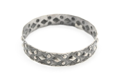 Silver Bangle Bracelet 100220- silver star jewelry- old town
