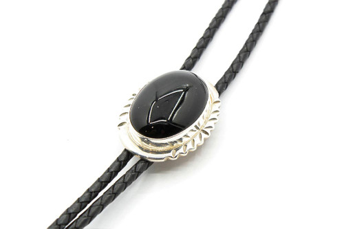Black Onyx Bolo Tie 120220 Black Onyx Bolo Tie 120220