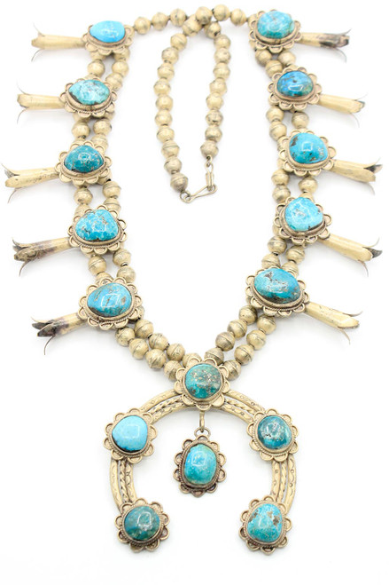 Vintage Turquoise Squash Blossom 120520 Vintage Turquoise Squash Blossom 120520