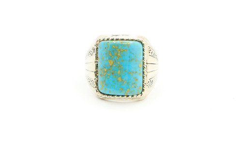 Square Royston Turquoise Ring 021922