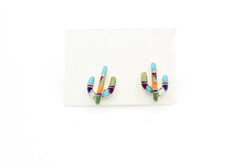 Multi-Color Saguaro Post Earrings 022022 Multi-Color Saguaro Post Earrings 022022