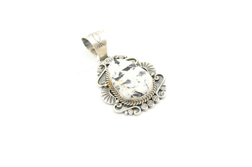White buffalo Tear Drop Pendant 022322