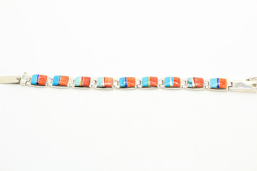 Inlay Multi-Color Link Bracelet 042722
