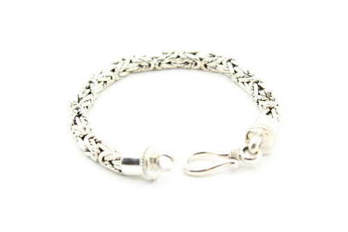Sterling Silver Rope Byzantine Bracelet 062022
