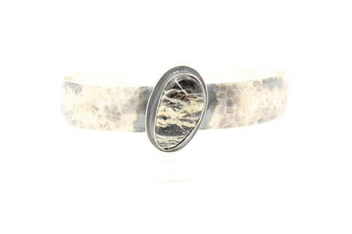 Hammered White Buffalo Cuff Bracelet 071822