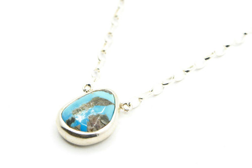 Kingman Turquoise Drop Necklace 100822 Kingman Turquoise Drop Necklace 100822