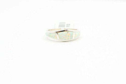 White Opal Inlay Ring 111522 White Opal Inlay Ring 111522