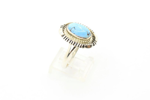 Sterling Silver Golden Hills Turquoise Ring 012922