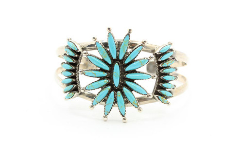 Zuni Star Needle Point Cuff Bracelet 070823