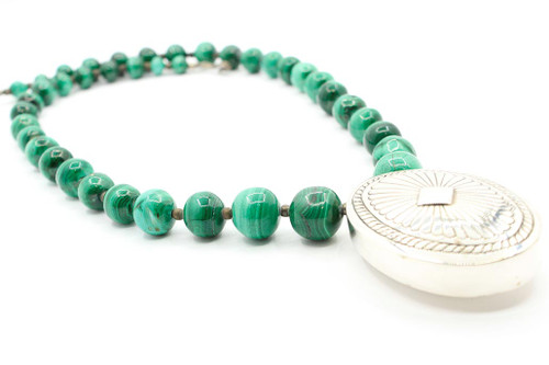 Reversible Malachite Necklace 072523 Reversible Malachite Necklace 072523