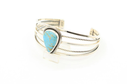 Tear Drop Sterling Silver Turquoise Bracelet 080823