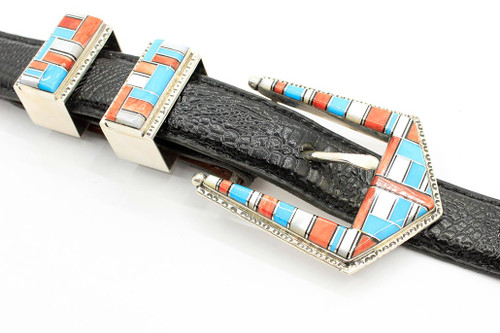 【NEWALRIN】Newalrin Emblem Belt NALANY Men Embossed Studded Western Full Grain Leather Belts