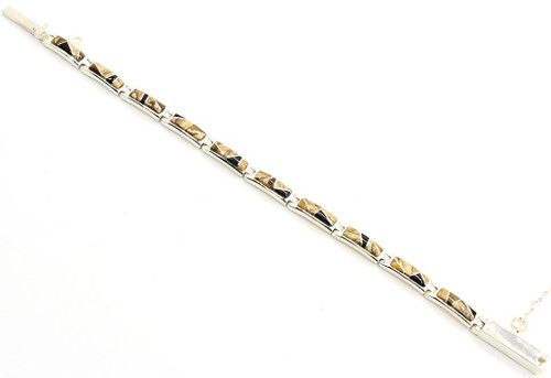 Sterling Silver Earth- Tone Link Bracelet 110223 Sterling Silver Earth- Tone Link Bracelet 110223