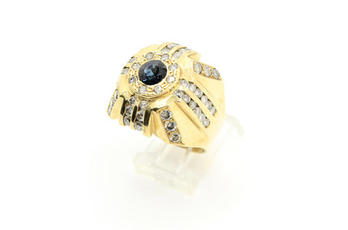 14K Gold Sapphire and Diamond Ring 111123
