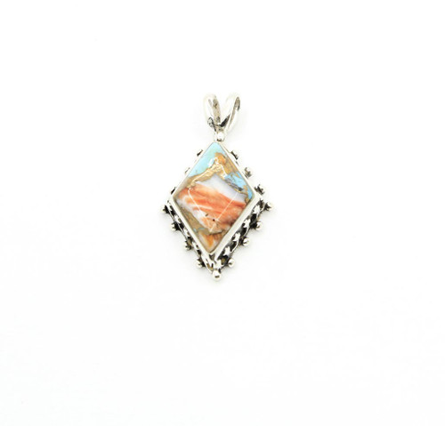 Sterling Silver Spiny Turquoise Pendant 120323