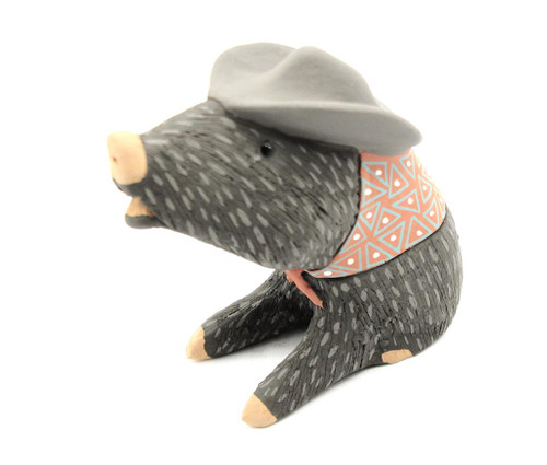 Debbie Flanagan Large Javelina with Cowboy hat 030924