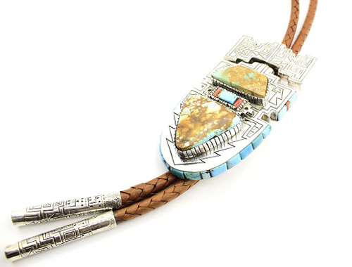 Sterling Silver Reversible Paublo Bolo Tie 061724  Sterling Silver Reversible Paublo Bolo Tie 061724