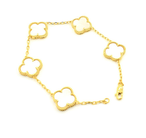 18K Gold Mother of Pearl Bracelet 081424