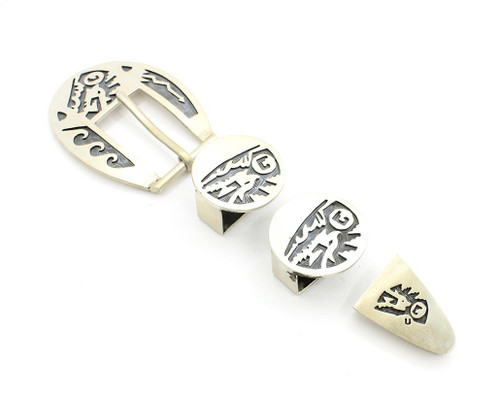Sterling Silver Hopi Wolf Ranger Buckle 082624