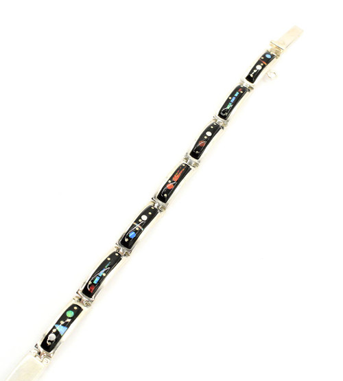 Jewellerybox 7" Star Bracelet – 925 Rose Gold Plated Sterling Silver, Night Sky Theme, New With Tags
