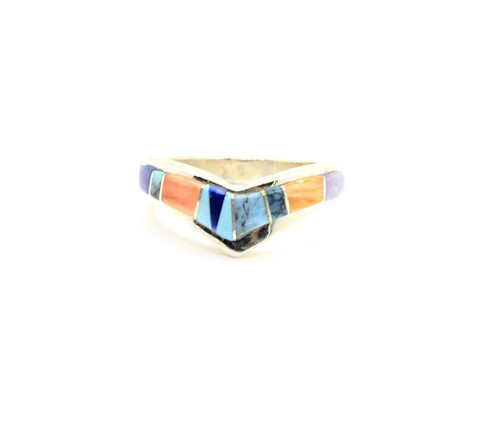 Sterling Silver Multi Color Ring 092024