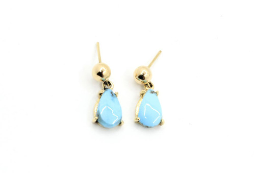 14K Gold Sleeping Beauty Teardrop Earrings 120424