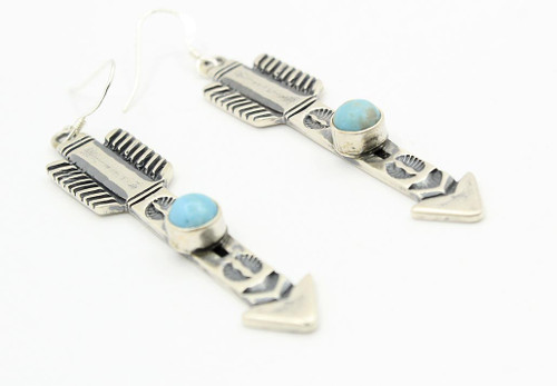 Sterling Silver Turquoise Arrow Earrings 120524 Sterling Silver Turquoise Arrow Earrings 120524
