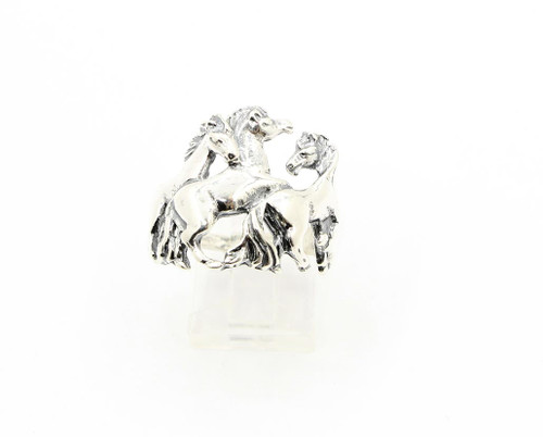 Sterling Silver Ring with Horse's 121424