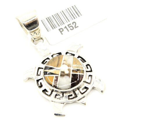 Sterling Silver Earth- Tone Turtle Pendant 010725 Sterling Silver Earth- Tone Turtle Pendant 010725