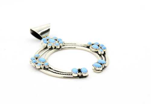 Sterling Silver Turquoise Naja Pendant 041225