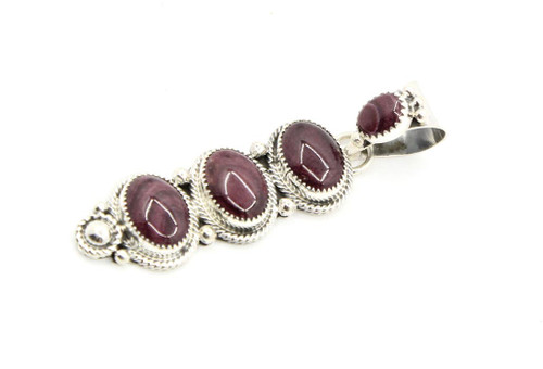 Sterling Silver Purple Spiney Oyster Shell Pendant 051925