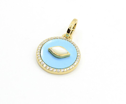Gold Rhodium Turquoise with Crystal Pendants 082425 Gold Rhodium Turquoise with Crystal Pendants 082425