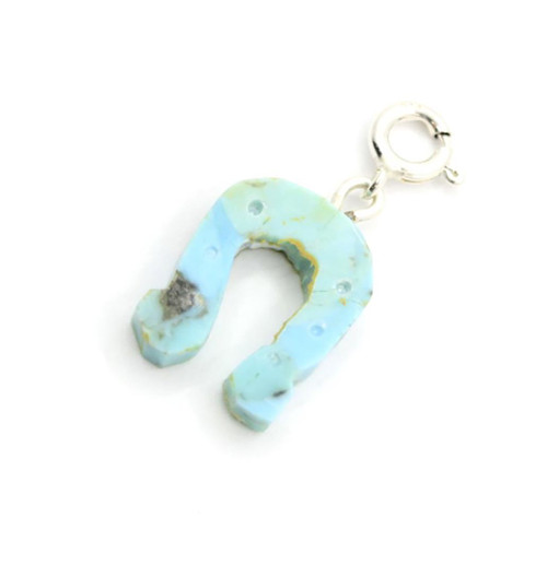 Turquoise Horseshoe Charm 100825  Turquoise Horseshoe Charm 100825