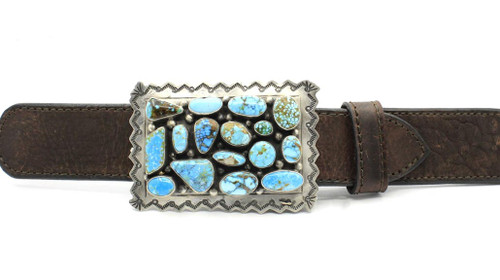 turquoise belt buckle- turquoise buckle- Silver Star Jewelry  display picture 2