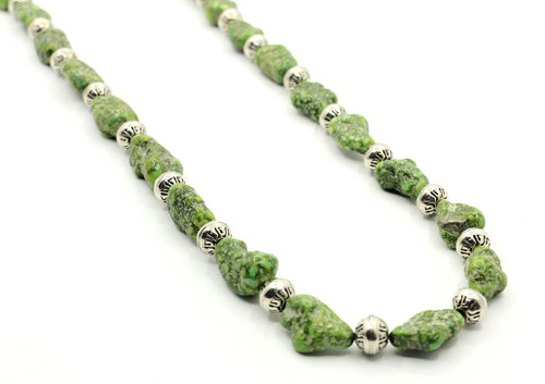 Sterling Silver Sonoran Turquoise Nugget Necklace 030726