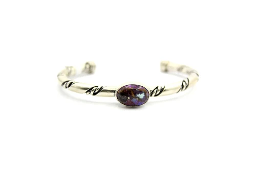 Sterling Silver Mojave Purple Turquoise Cuff Bracelet 090126